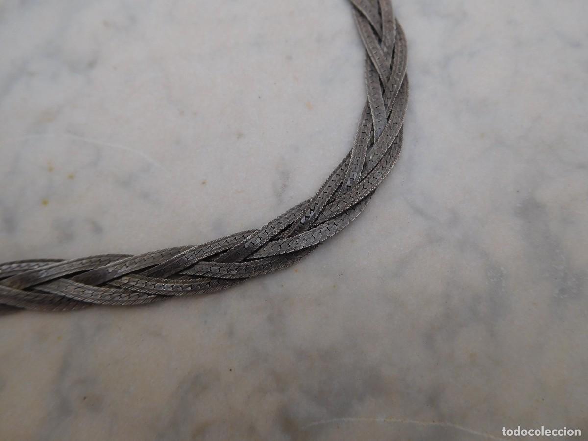 Joyeria: Cadena trenzada de plata vintage - Foto 2