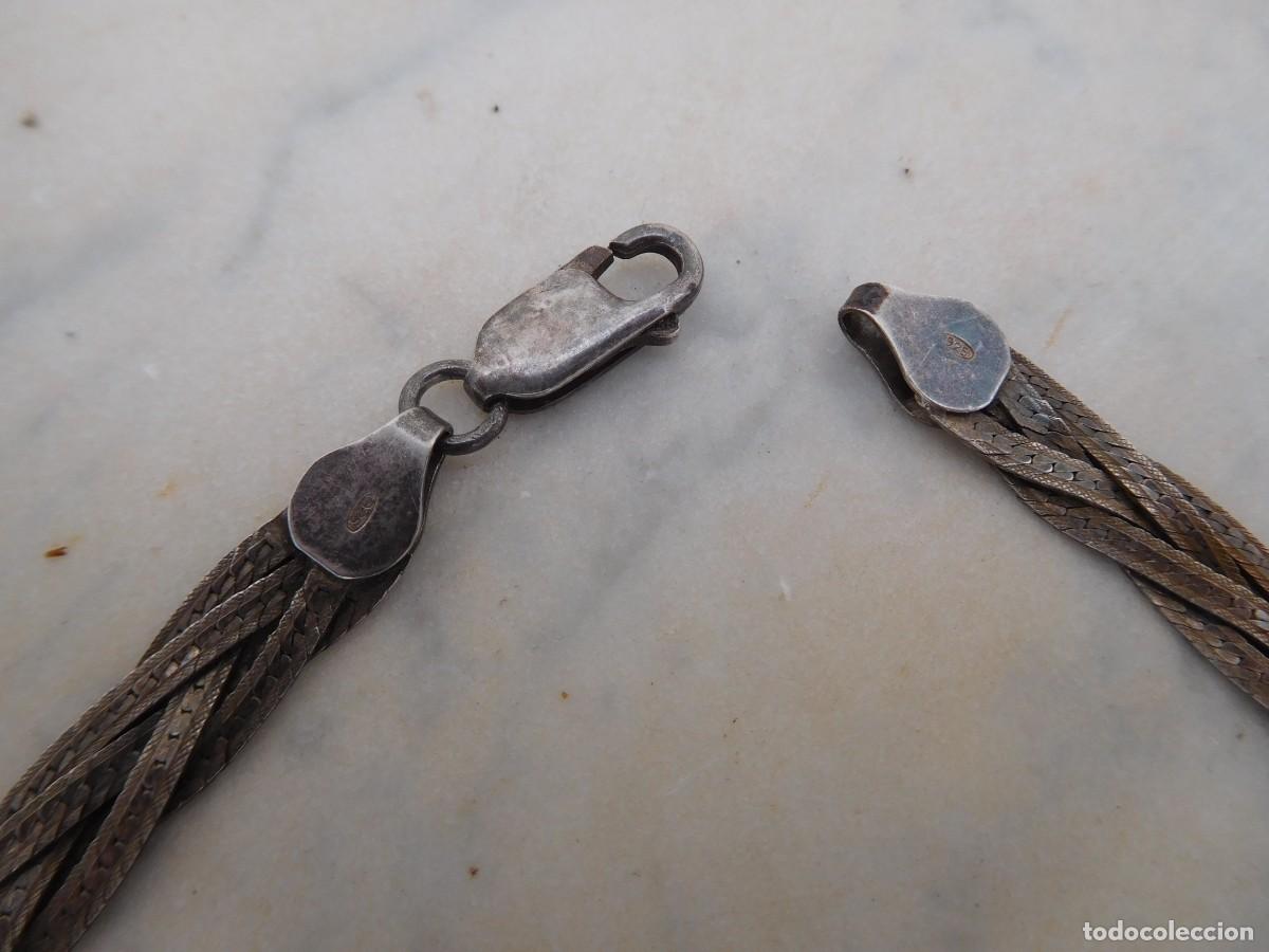 Joyeria: Cadena trenzada de plata vintage - Foto 3