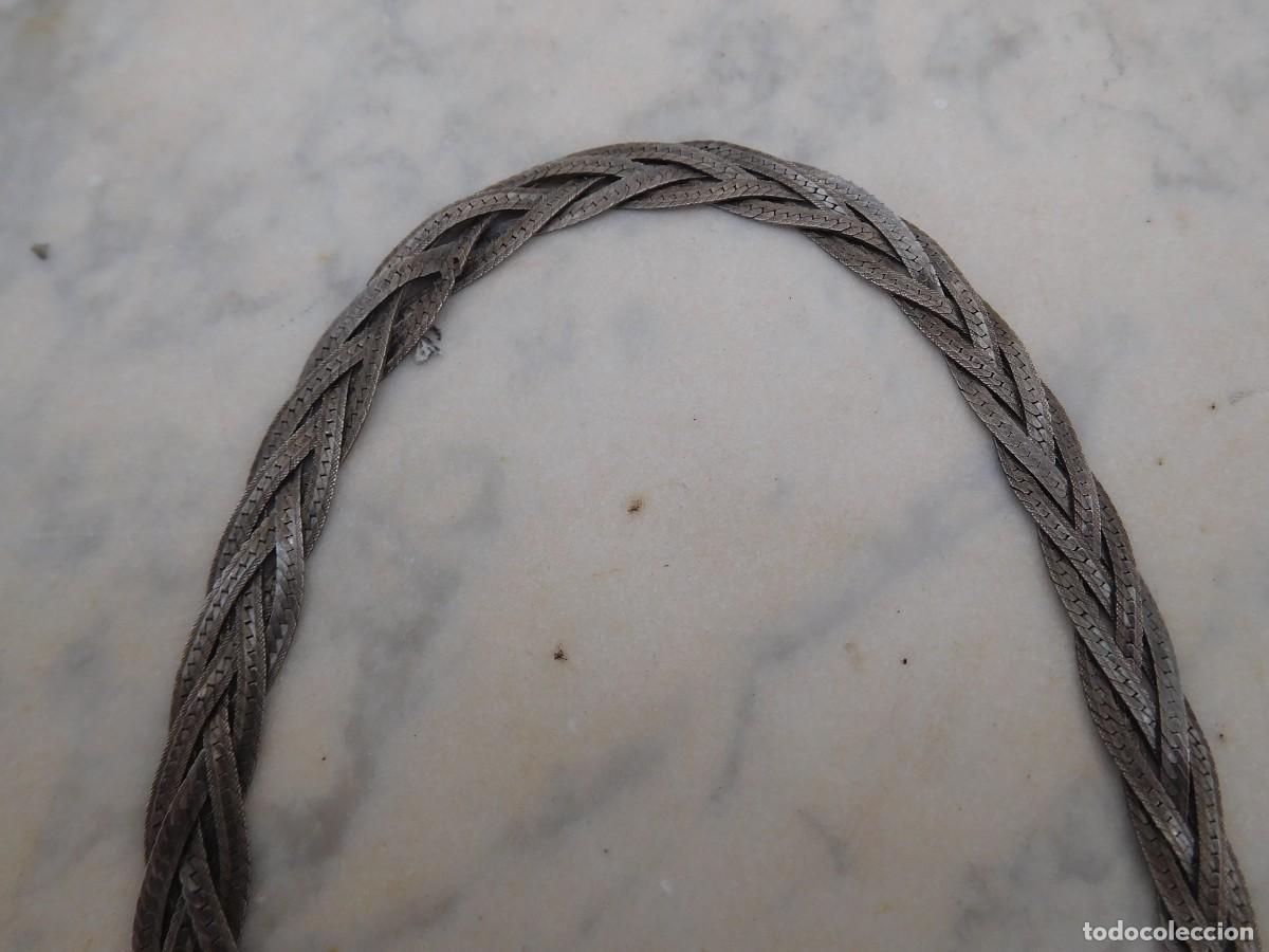 Joyeria: Cadena trenzada de plata vintage - Foto 5