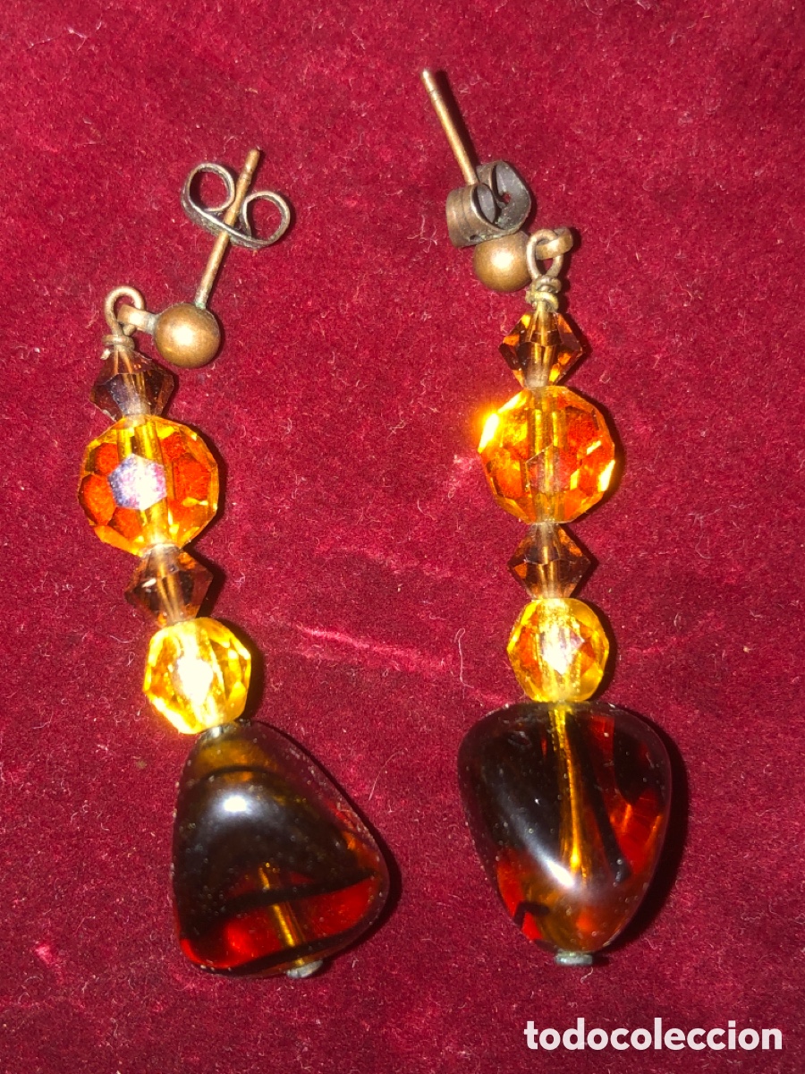 Joyeria: Pendientes antiguos (&Aacute;mbar ) - Foto 2