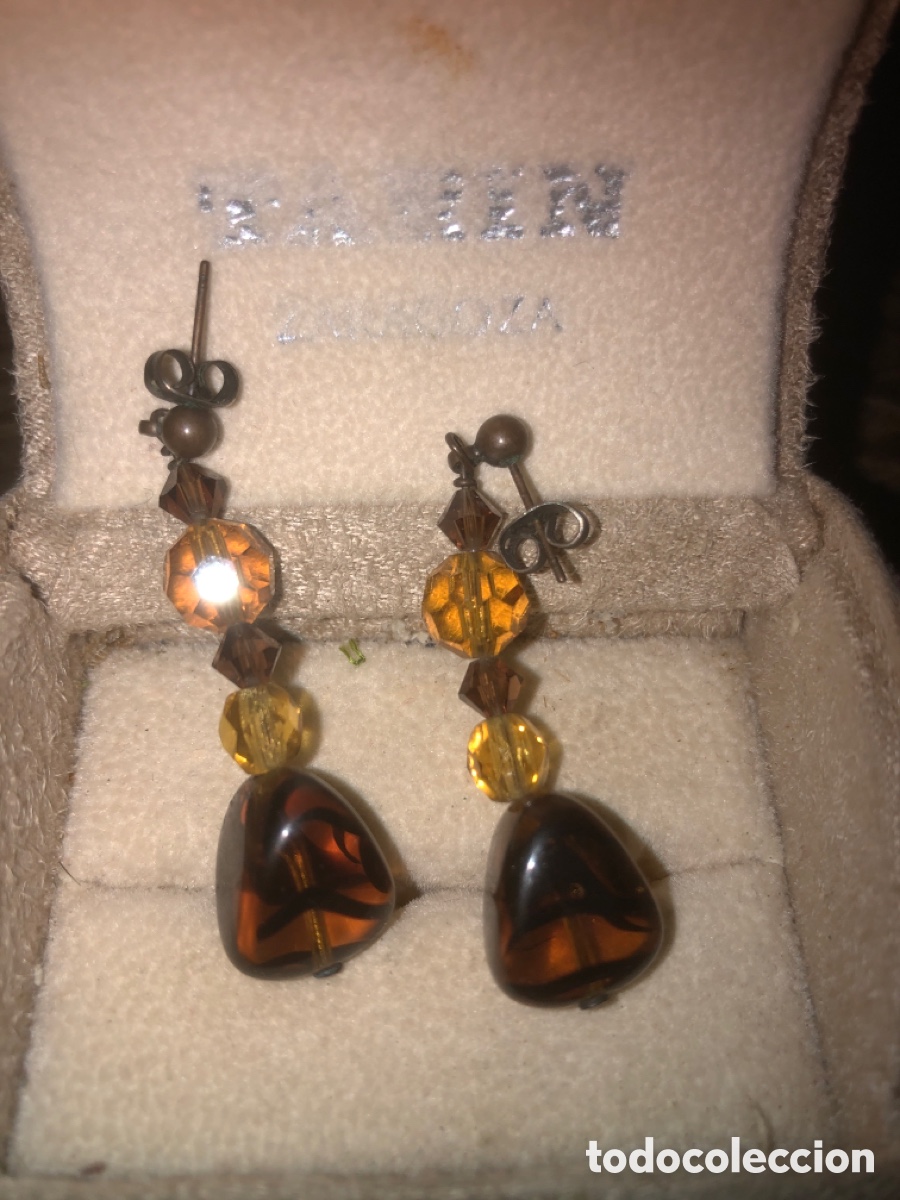 Joyeria: Pendientes antiguos (&Aacute;mbar ) - Foto 4