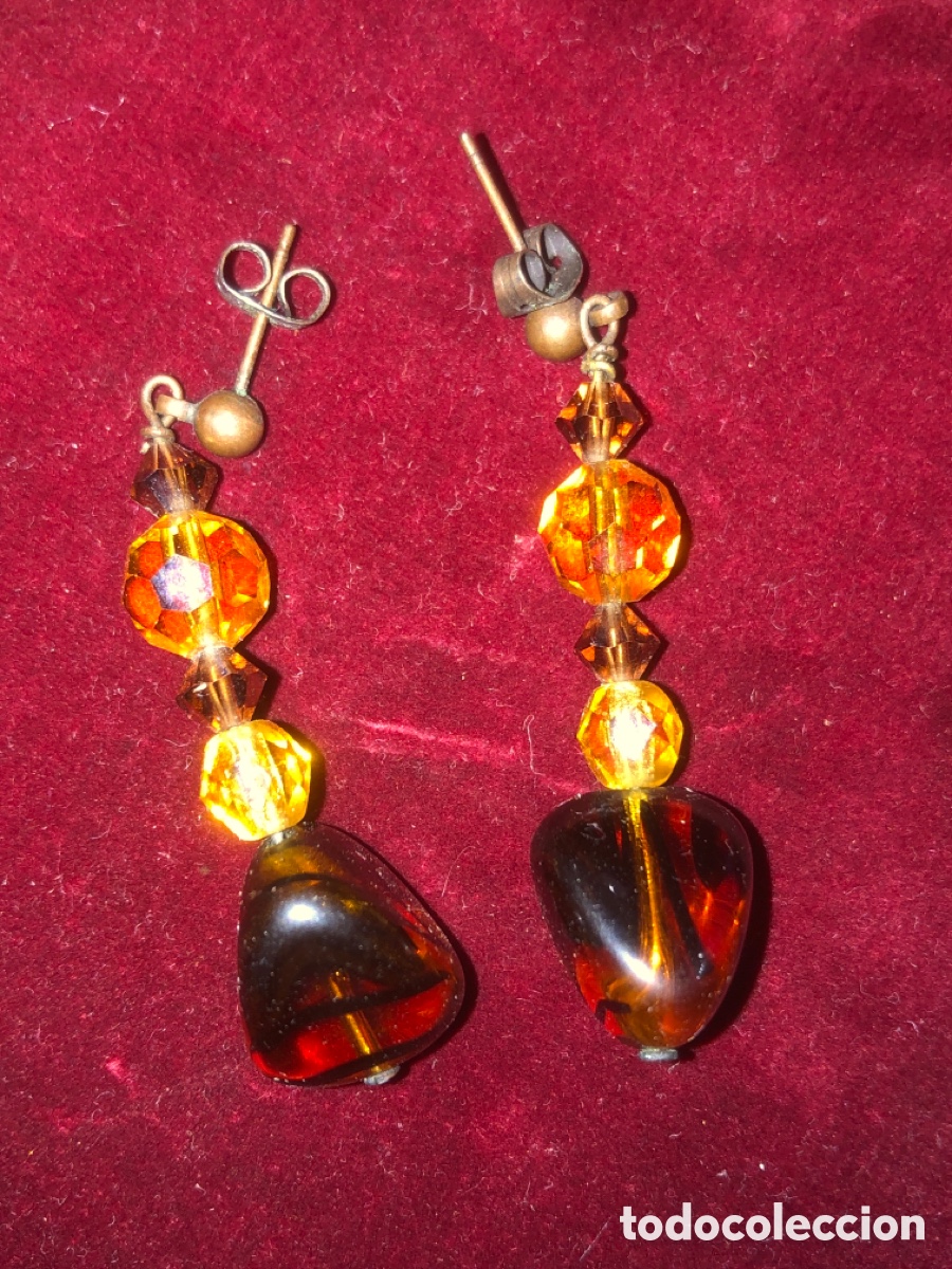 Joyeria: Pendientes antiguos (&Aacute;mbar ) - Foto 1