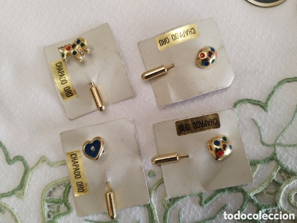 Joyeria: Agujas vintage solapa chapado en oro - Foto 1