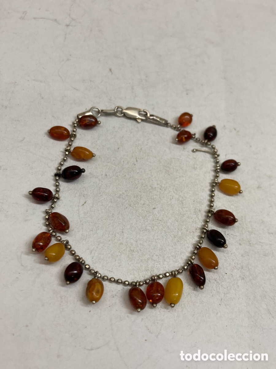 Joyeria: Pulsera de plata y ambar Pul219 - Foto 1