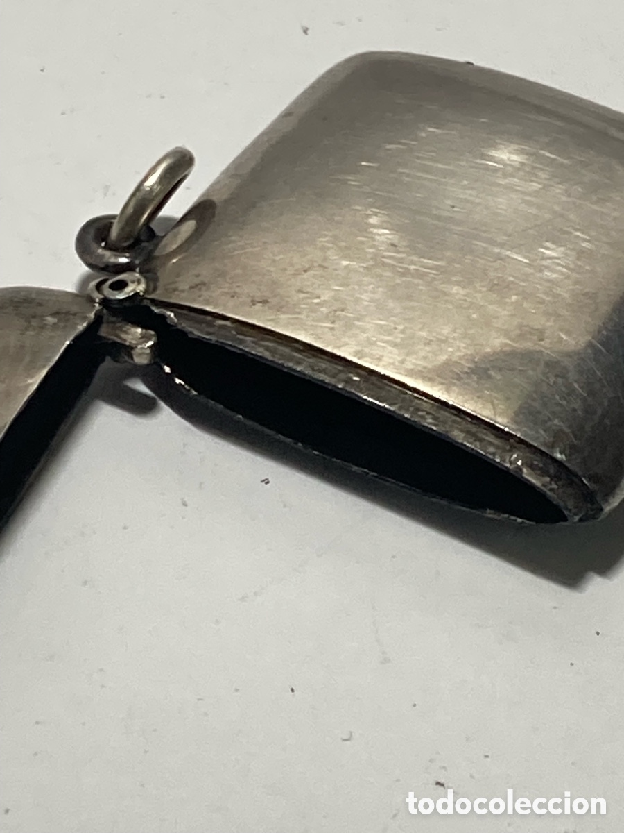 Joyeria: Chisquero de plata antiguo con esmalte /FF1 - Foto 5