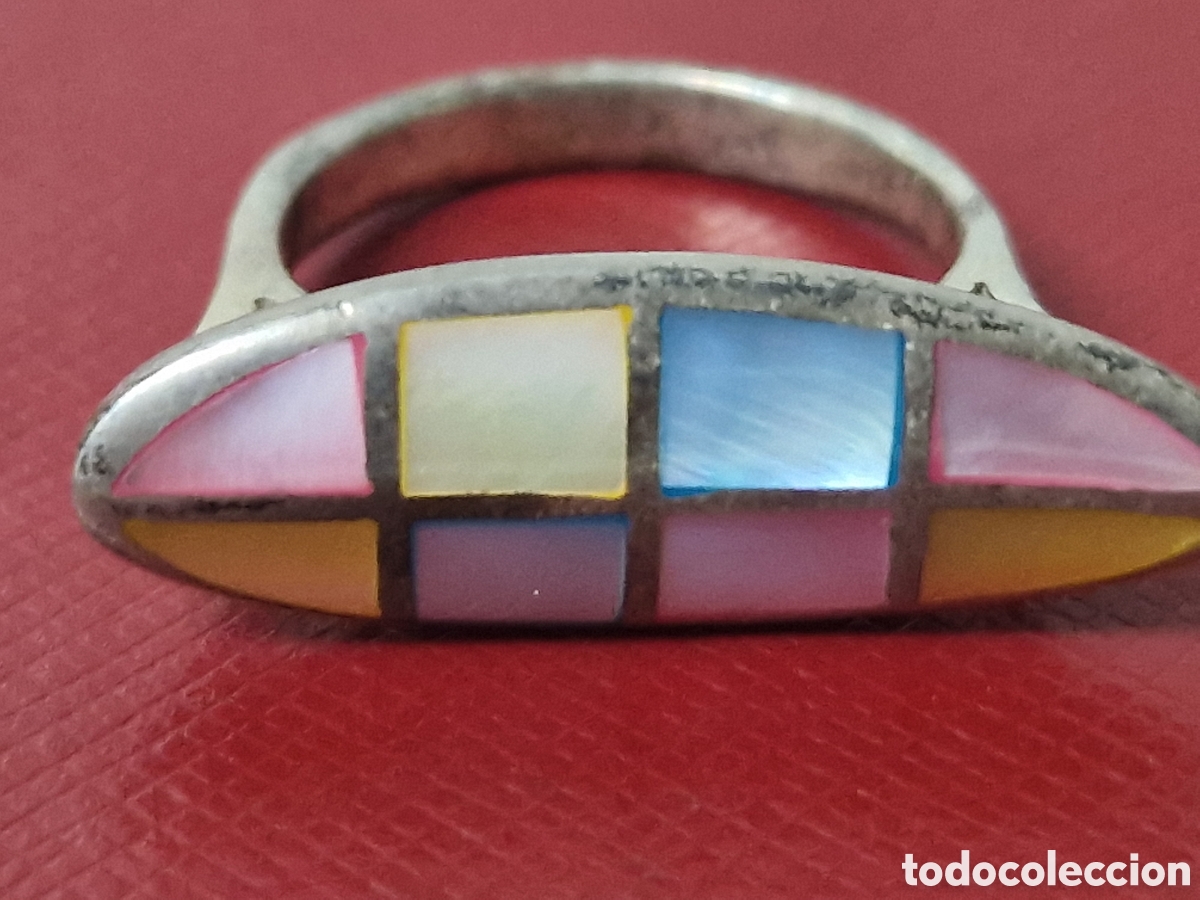 Joyeria: BONITO ANILLO PLATA Y NACAR NUEVO - Foto 2