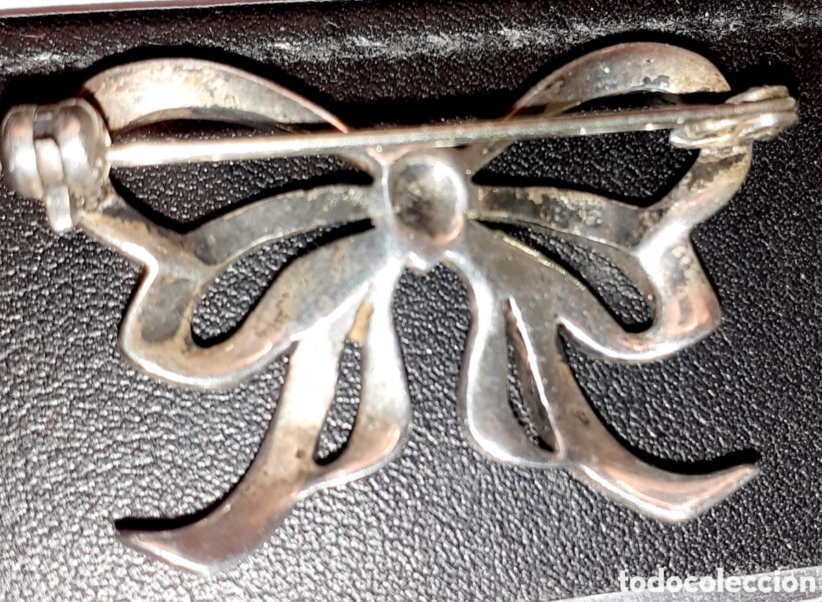 Joyeria: Broche antigua con marquesitas en plata - Foto 3