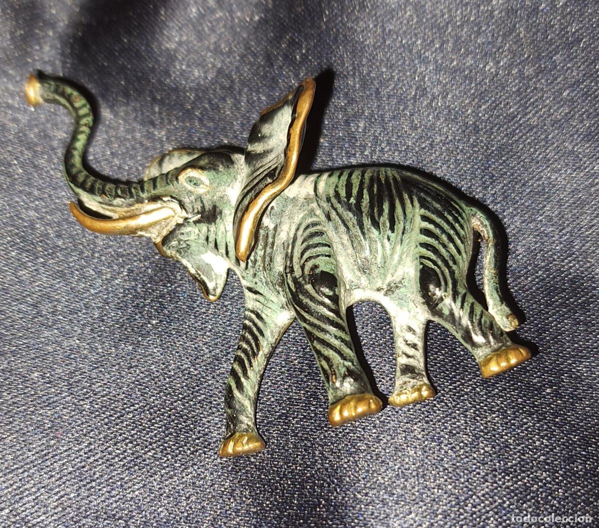 Joyeria: BROCHE ESMALTE Y LAT&Oacute;N - ELEFANTE - 5 CMS. - REF. 508 - Foto 1