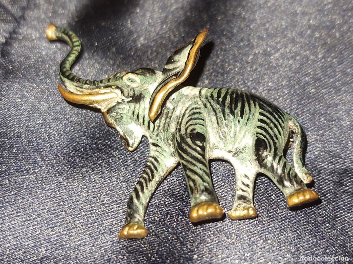 Joyeria: BROCHE ESMALTE Y LAT&Oacute;N - ELEFANTE - 5 CMS. - REF. 508 - Foto 2