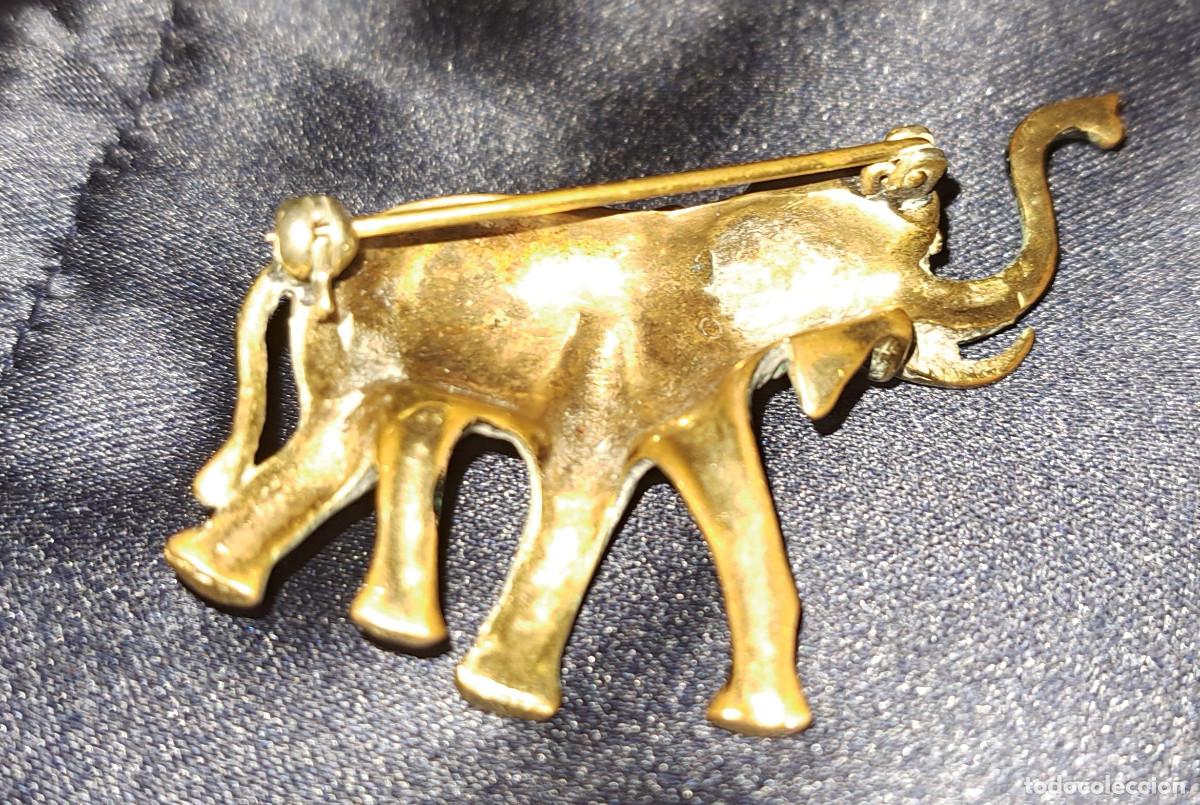 Joyeria: BROCHE ESMALTE Y LAT&Oacute;N - ELEFANTE - 5 CMS. - REF. 508 - Foto 3