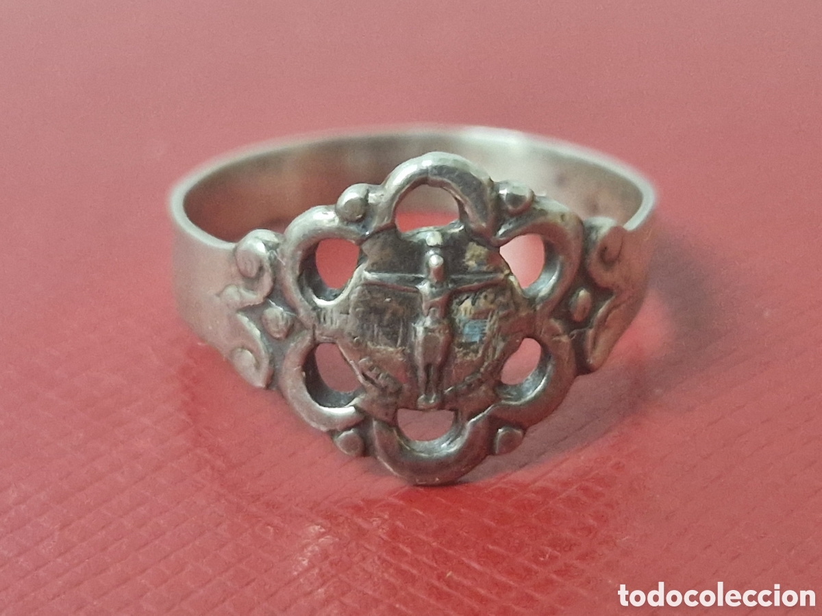 Joyeria: ANILLO DE PLATA DE LEY CRISTO EN LA CRUZ - Foto 5