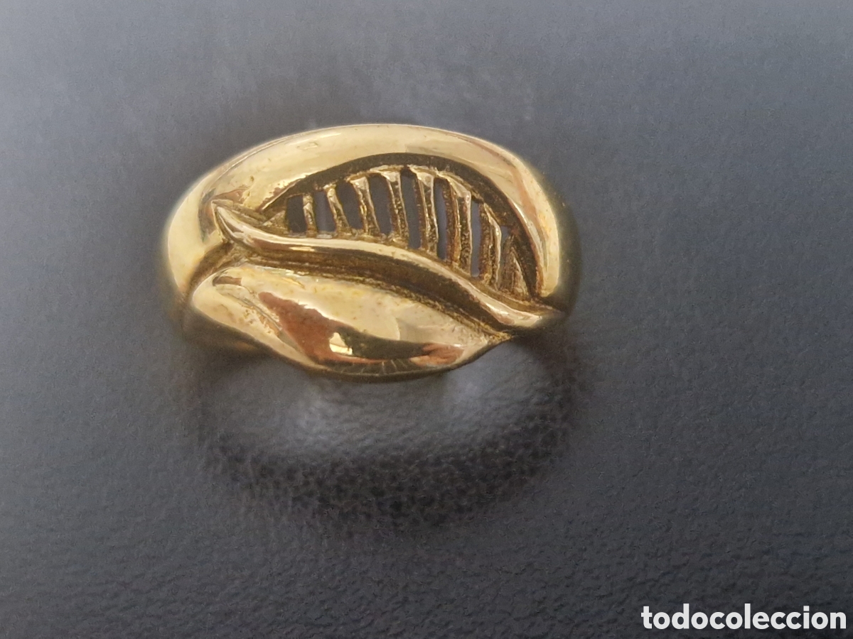 Joyeria: BONITO ANILLO PLATA DORADA CONTRASTRES - Foto 3