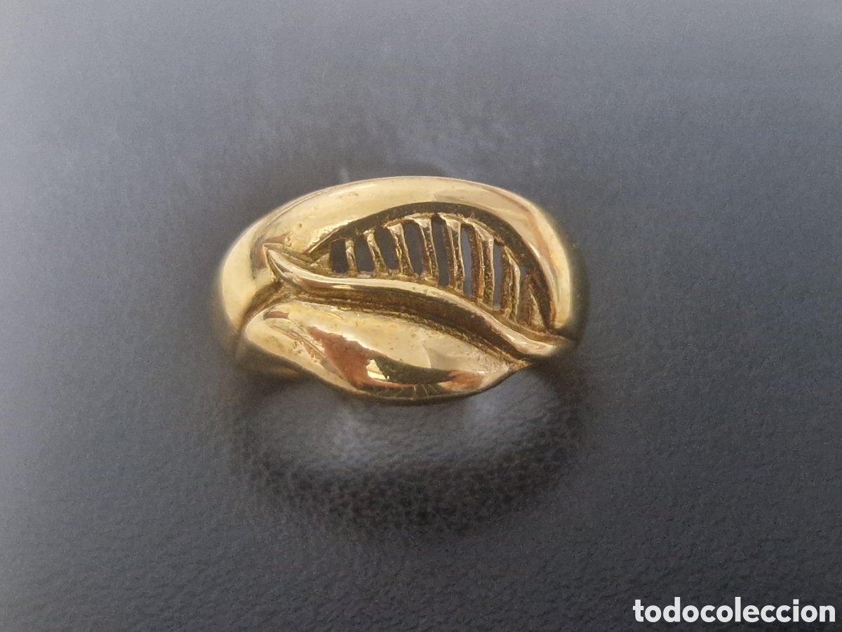 Joyeria: BONITO ANILLO PLATA DORADA CONTRASTRES - Foto 1