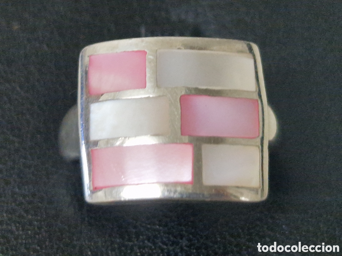 Joyeria: ANILLO DE PLATA Y NACAR NUEVO - Foto 2