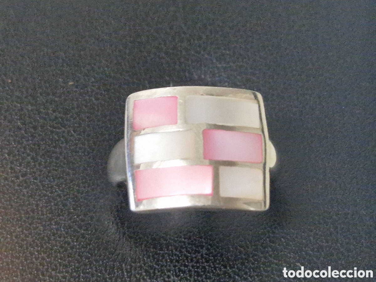 Joyeria: ANILLO DE PLATA Y NACAR NUEVO - Foto 3