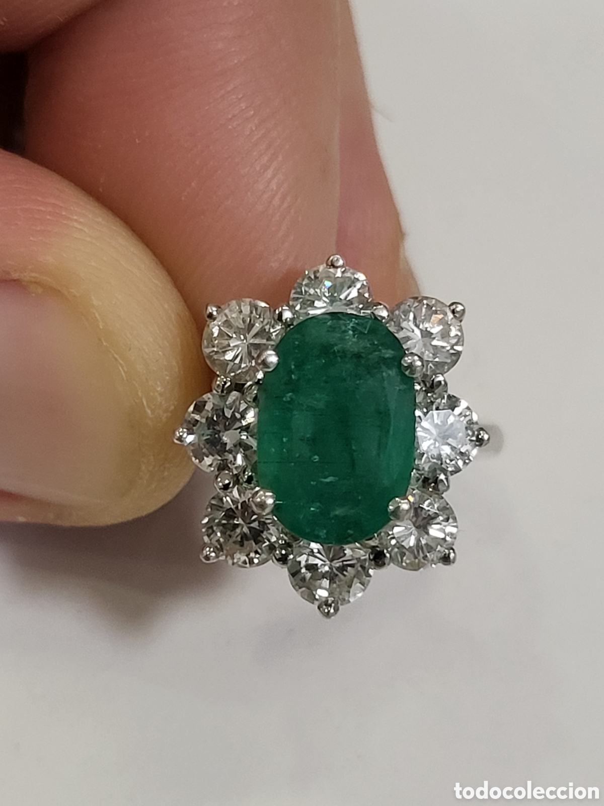Joyeria: Anillo y pendiente - diamantes y esmeralda - Foto 8