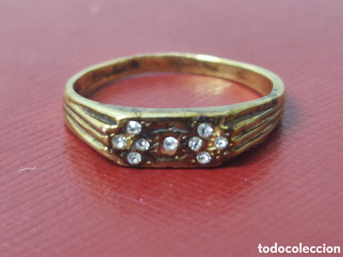 Joyeria: ANILLO DE PLATA DORADA 18 K CON CIRCONITAS - Foto 3