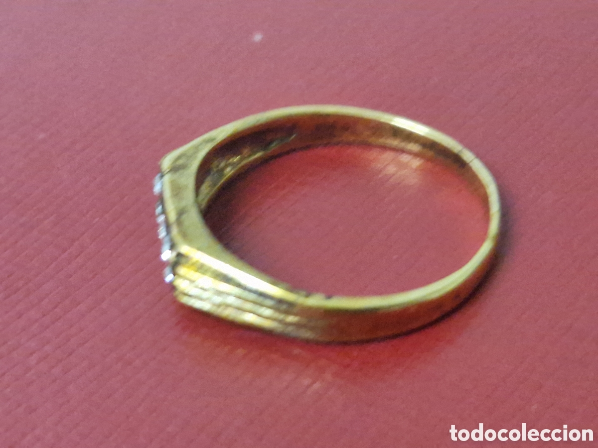 Joyeria: ANILLO DE PLATA DORADA 18 K CON CIRCONITAS - Foto 4