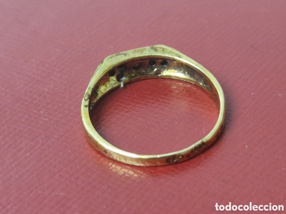 Joyeria: ANILLO DE PLATA DORADA 18 K CON CIRCONITAS - Foto 5