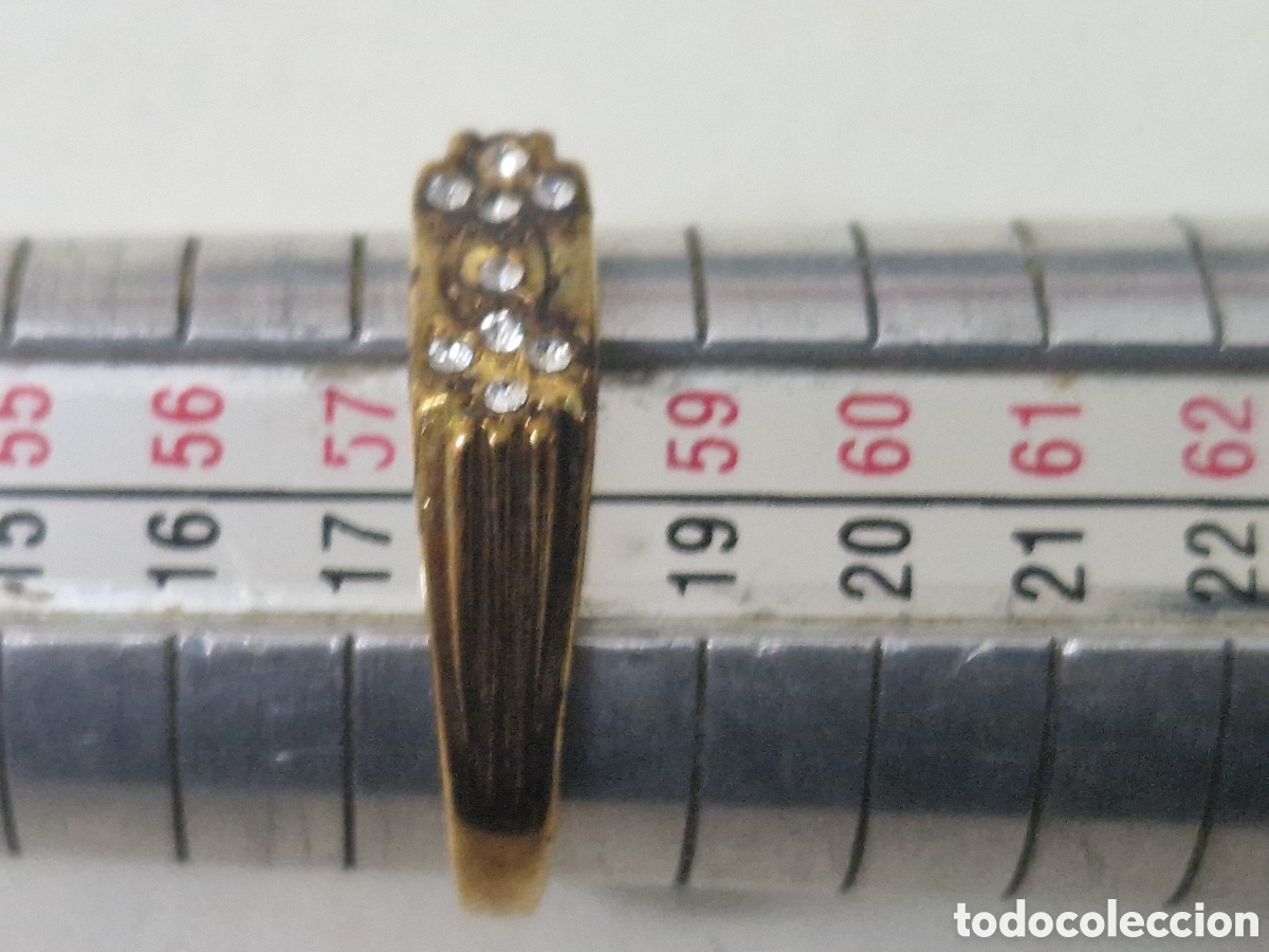 Joyeria: ANILLO DE PLATA DORADA 18 K CON CIRCONITAS - Foto 6
