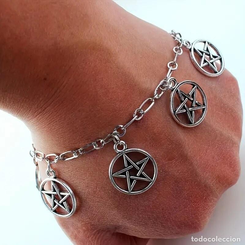 Joyeria: Pulsera punk con estrellas pentagrama - Foto 1