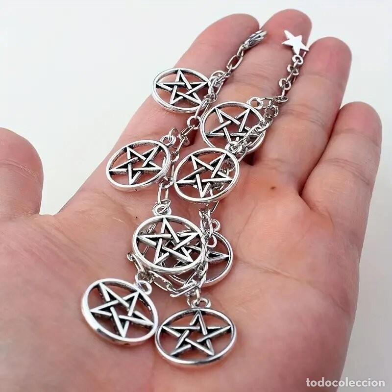 Joyeria: Pulsera punk con estrellas pentagrama - Foto 3