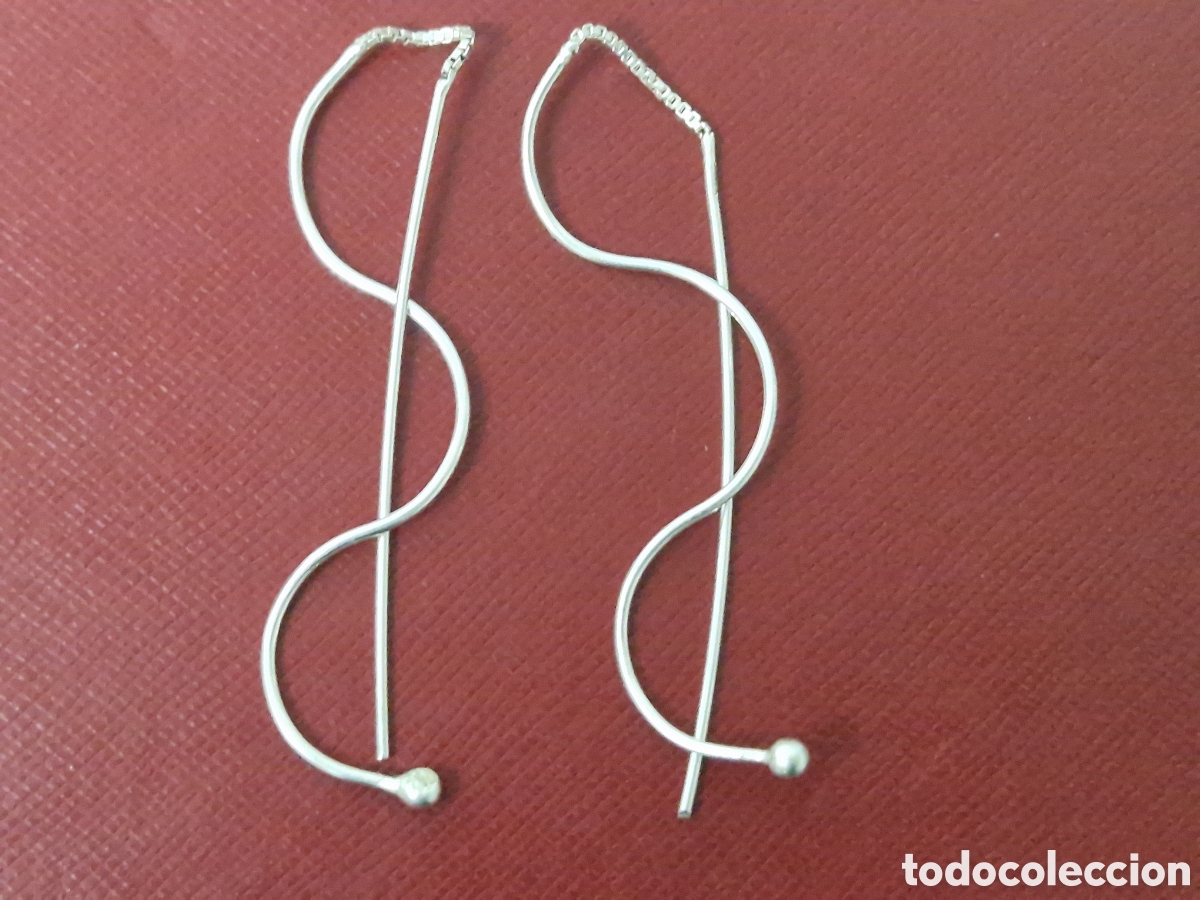 Joyeria: PENDIENTES LARGOS PLATA DE LEY - Foto 2