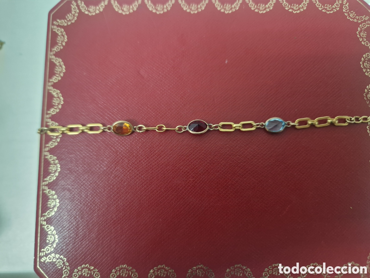 Joyeria: PULSERA DE PLATA DORADA 18 K CON CRISTALES - Foto 5