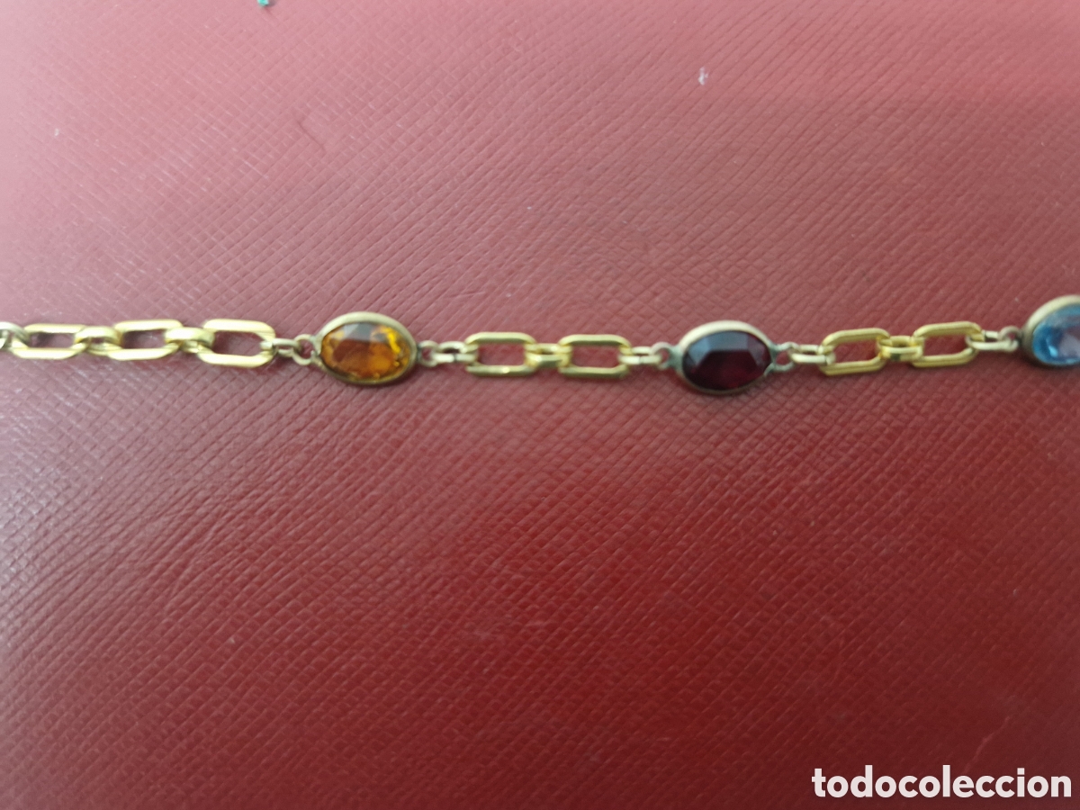 Joyeria: PULSERA DE PLATA DORADA 18 K CON CRISTALES - Foto 6