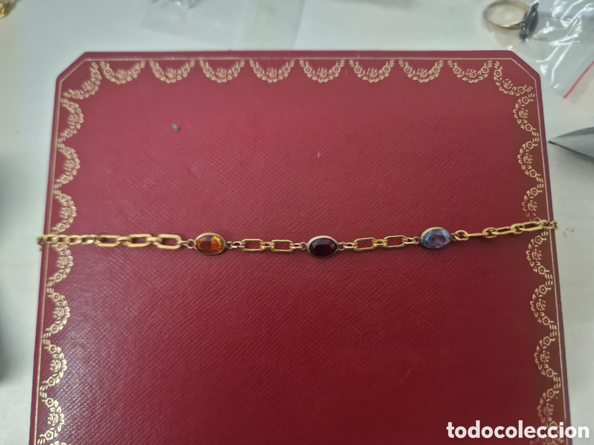 Joyeria: PULSERA DE PLATA DORADA 18 K CON CRISTALES - Foto 7