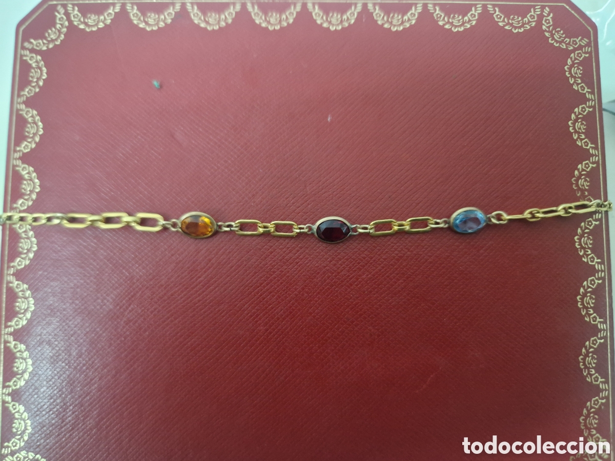 Joyeria: PULSERA DE PLATA DORADA 18 K CON CRISTALES - Foto 9