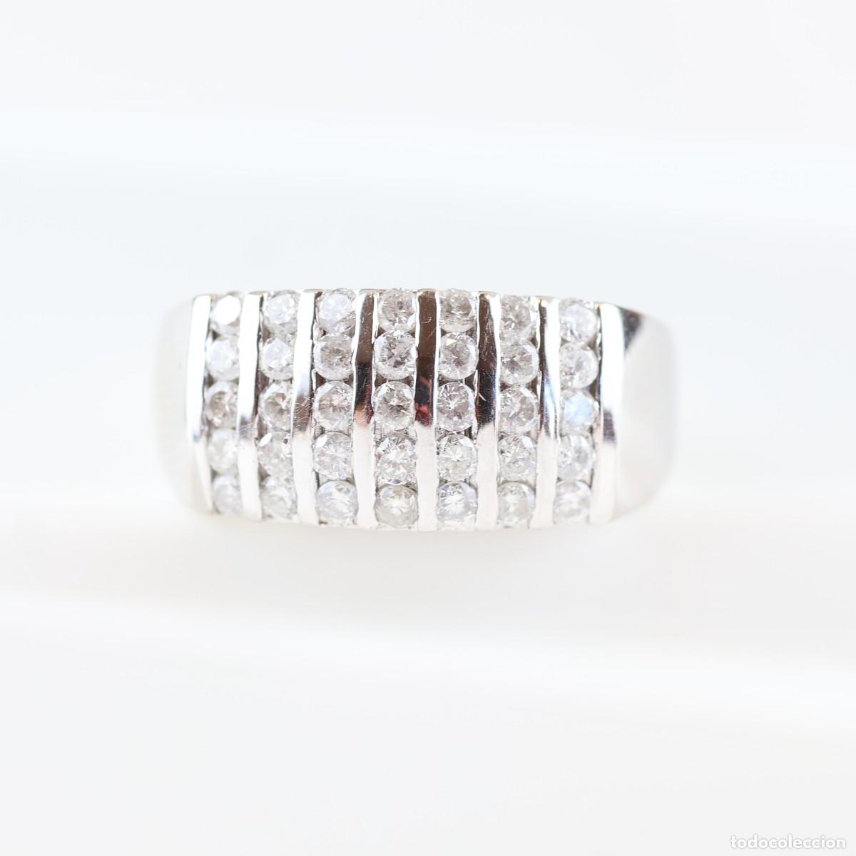 Joyeria: Anillo oro con diamantes en carril - Foto 1