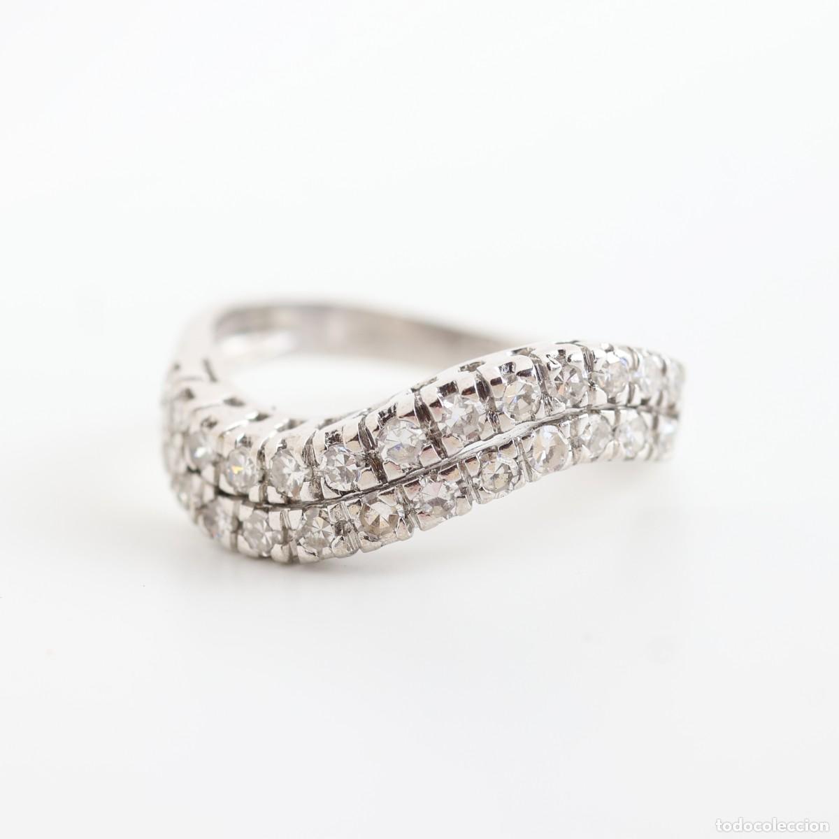 Joyeria: Anillo vintage oro blanco con diamantes - Foto 3