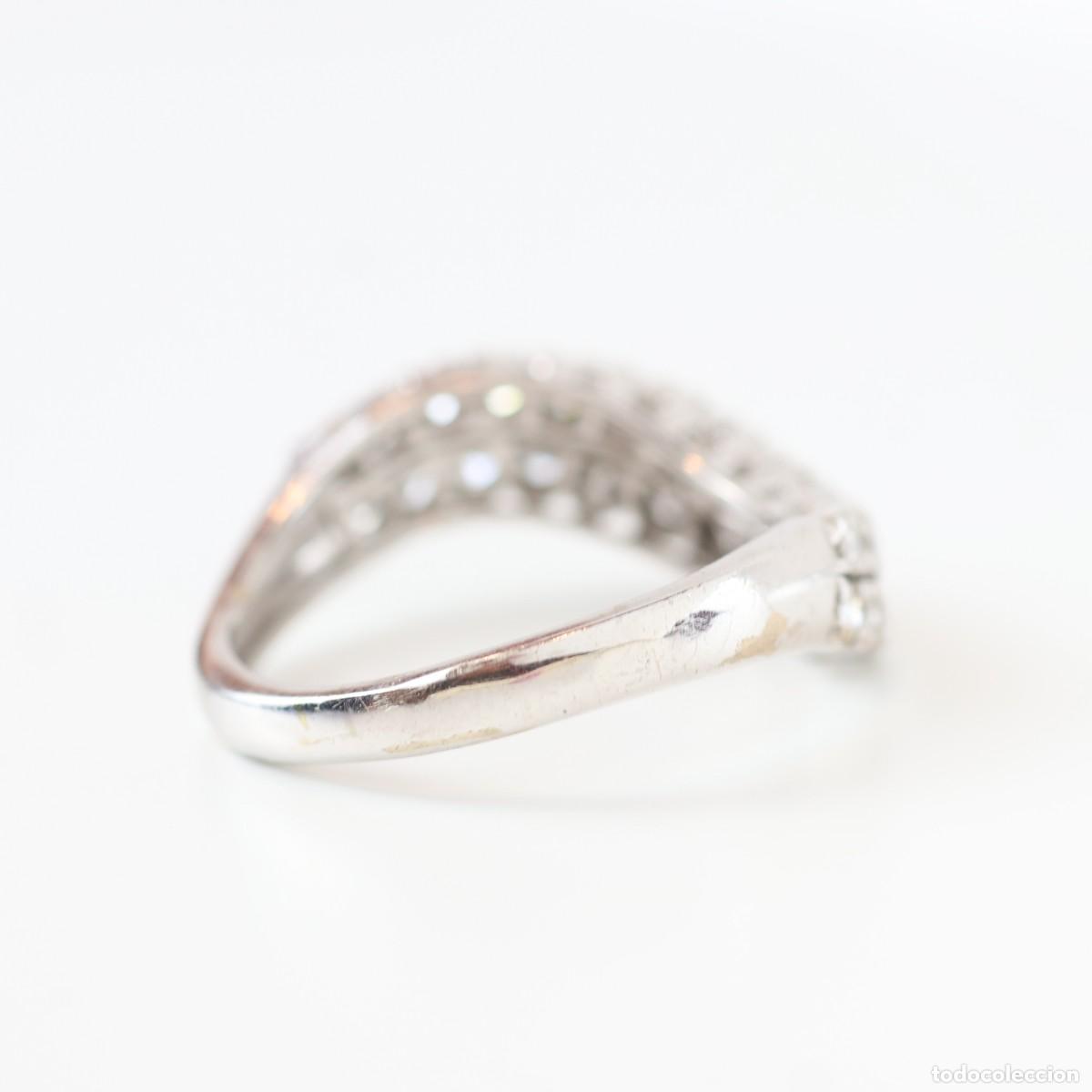 Joyeria: Anillo vintage oro blanco con diamantes - Foto 5