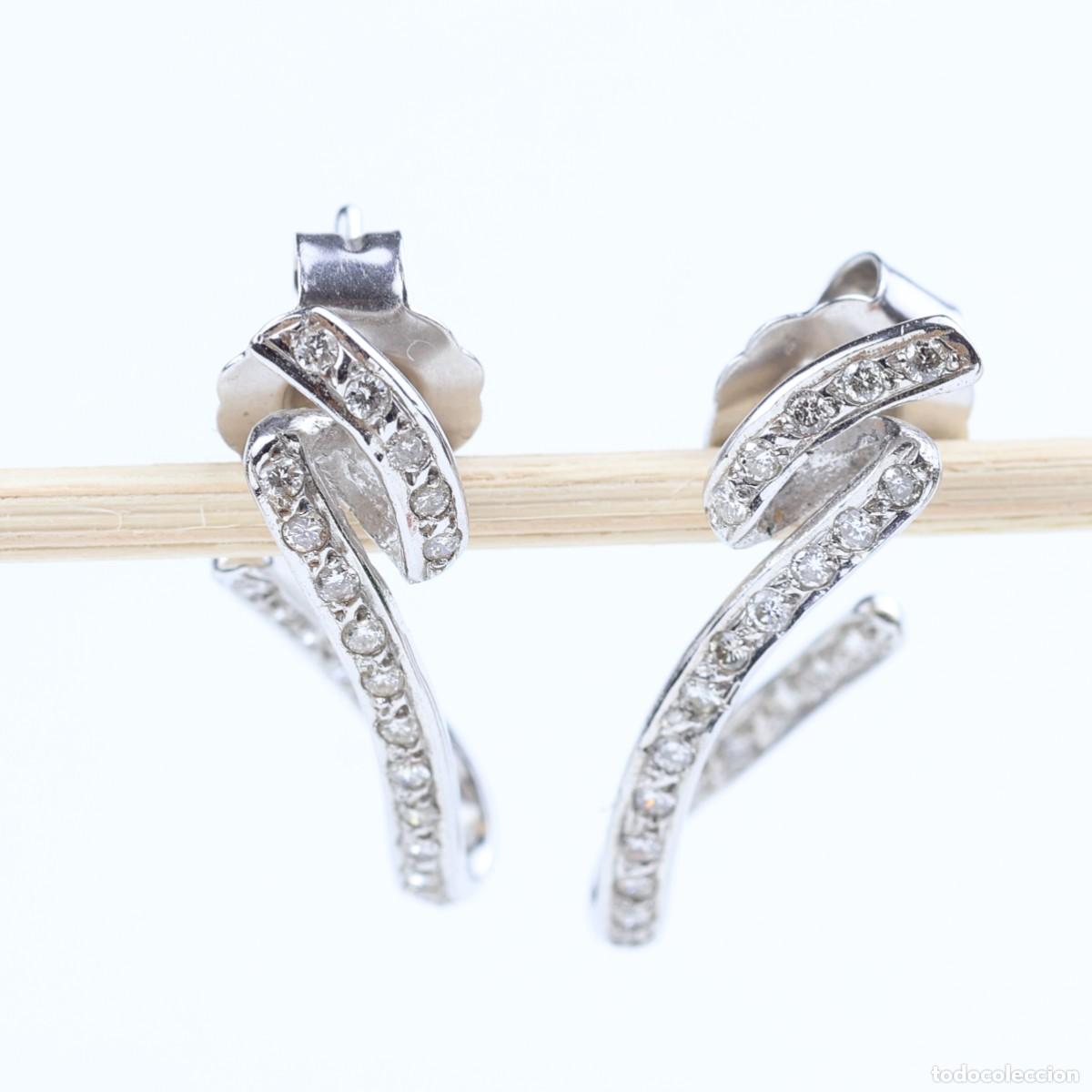 Joyeria: Pendientes oro con brillantes - Foto 2