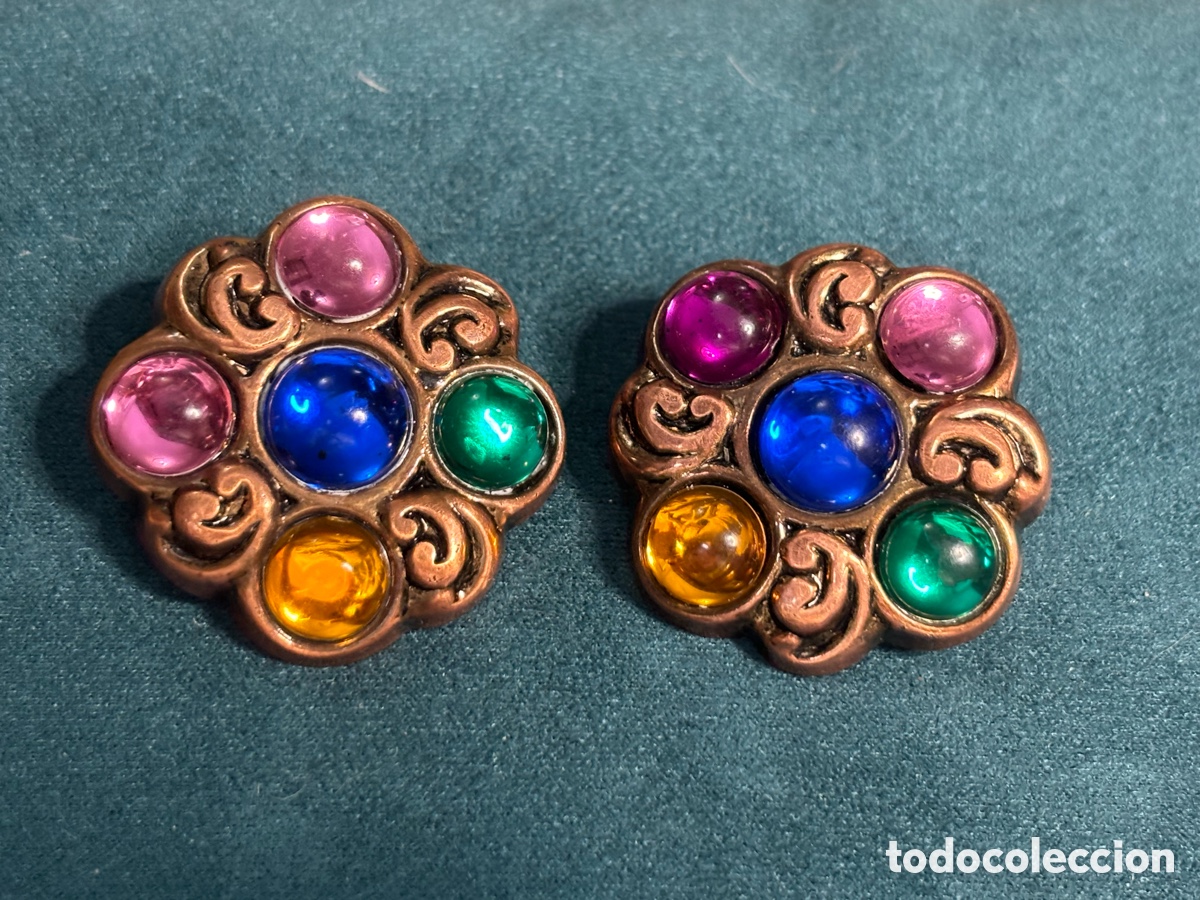 Joyeria: Pendientes de pl&aacute;stico con cierre de Cl&iacute;p - Foto 1