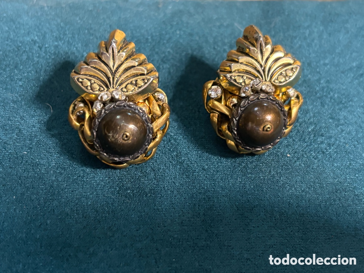 Joyeria: Pendientes antiguos con cierre de Cl&iacute;p - Foto 1