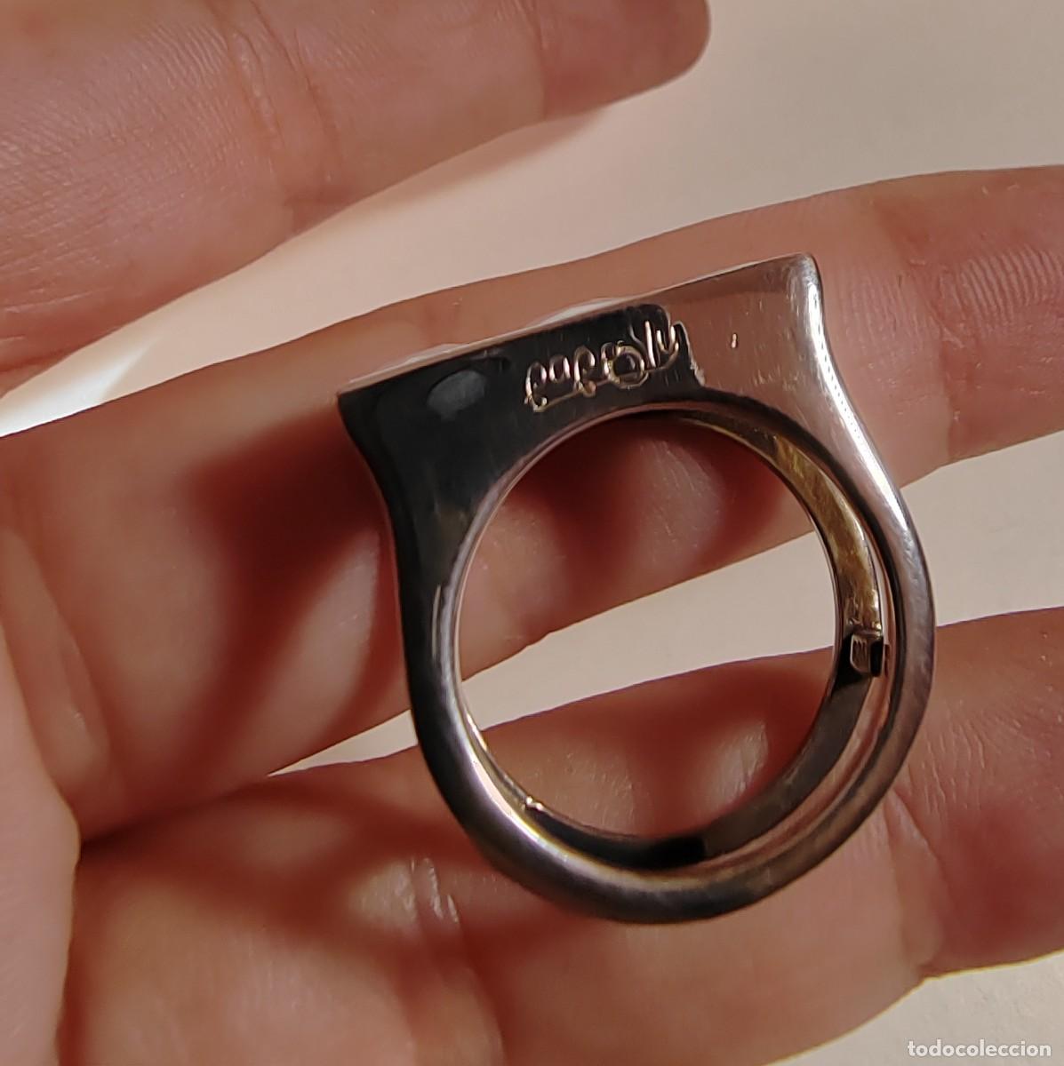 Joyeria: Anillo de Marca Plata de Ley y &Aacute;gatas blancas - Foto 11