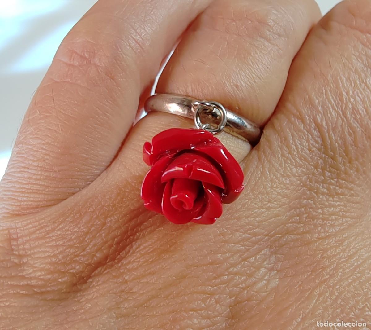 Joyeria: Anillo Plata de Ley y Rosa - Foto 1