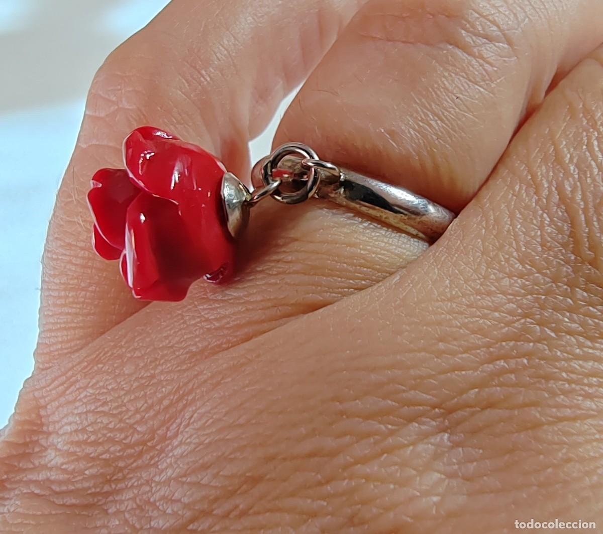 Joyeria: Anillo Plata de Ley y Rosa - Foto 2