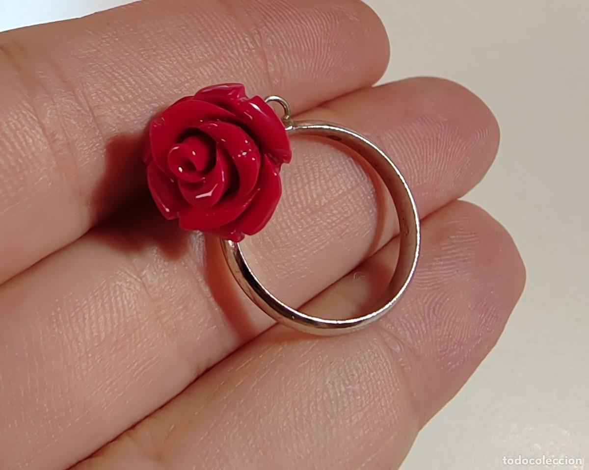 Joyeria: Anillo Plata de Ley y Rosa - Foto 4