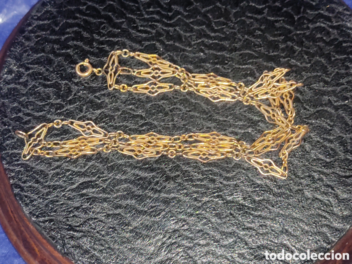 Joyeria: Pulsera antogua isabelina ba&ntilde;ada en oro. - Foto 3