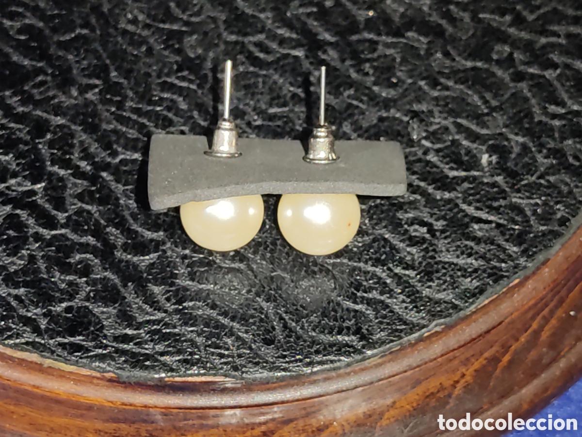 Joyeria: Pendientes de perlas de 11mm y plata 925.Vintage. - Foto 3