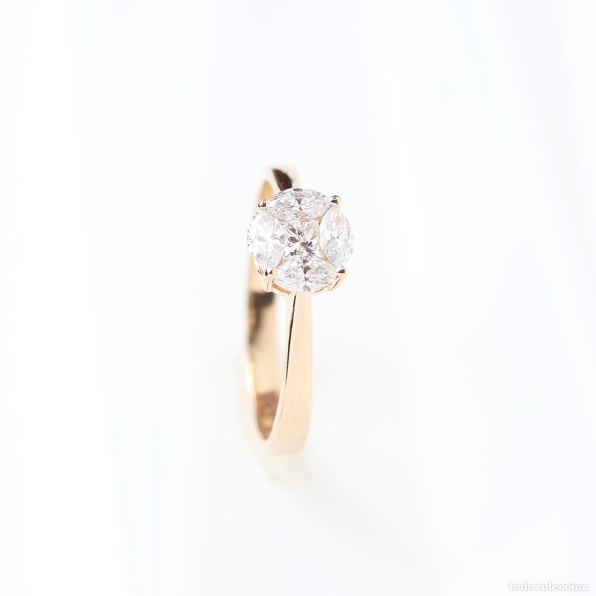 Joyeria: Anillo oro rosa con diamantes - Foto 1