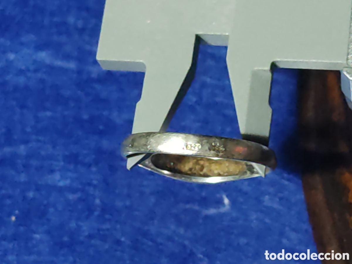 Joyeria: Anillo,sortija de plata contrastada con brillantito. - Foto 4