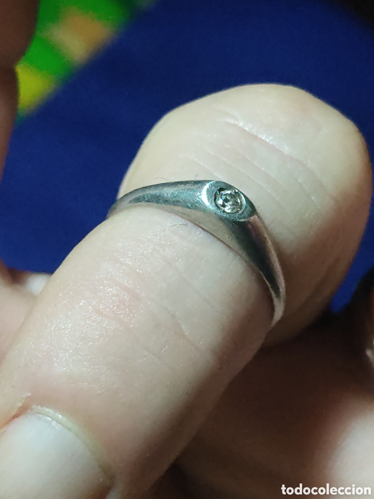 Joyeria: Anillo,sortija de plata contrastada con brillantito. - Foto 5