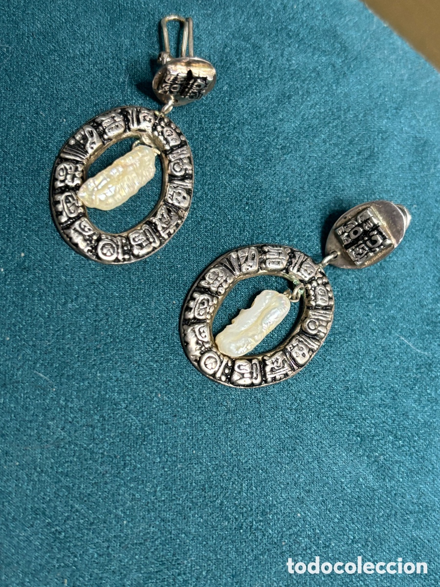 Joyeria: Pendientes antiguos con perlita - Foto 1