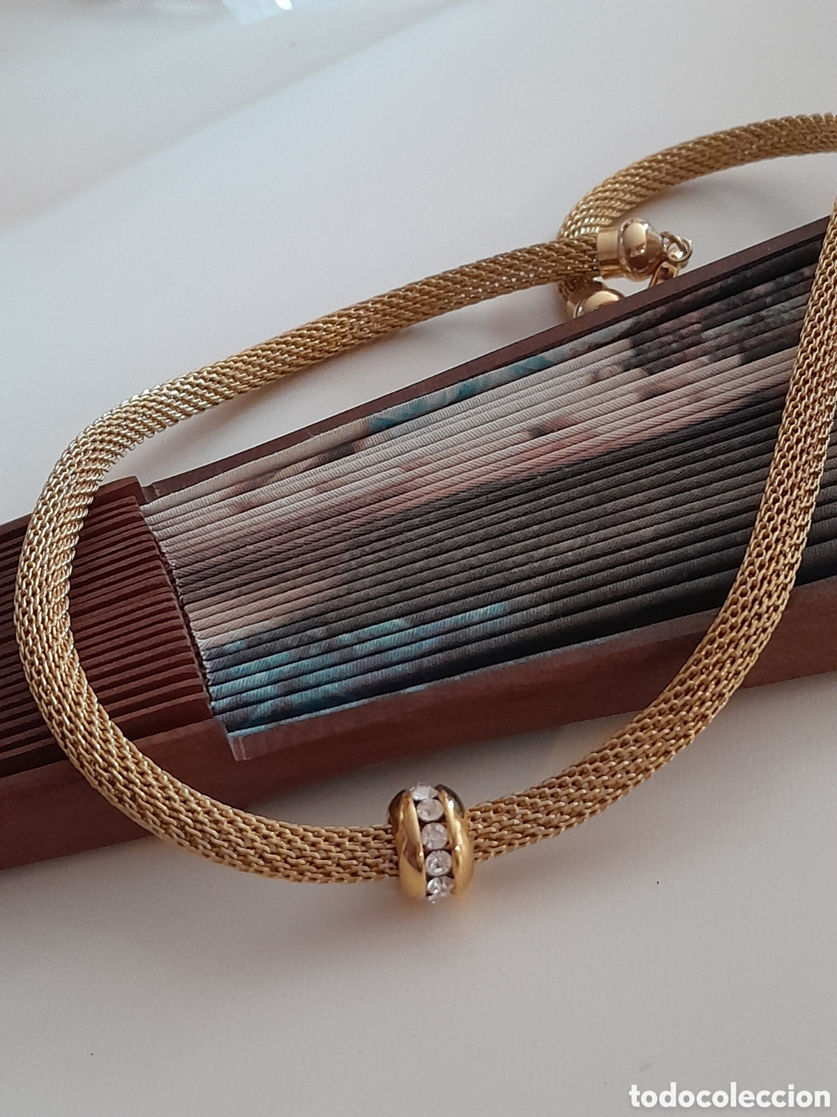 Joyeria: GARGANTILLA CHAPADA EN ORO CON RONDEL DE CRISTAL - Foto 5