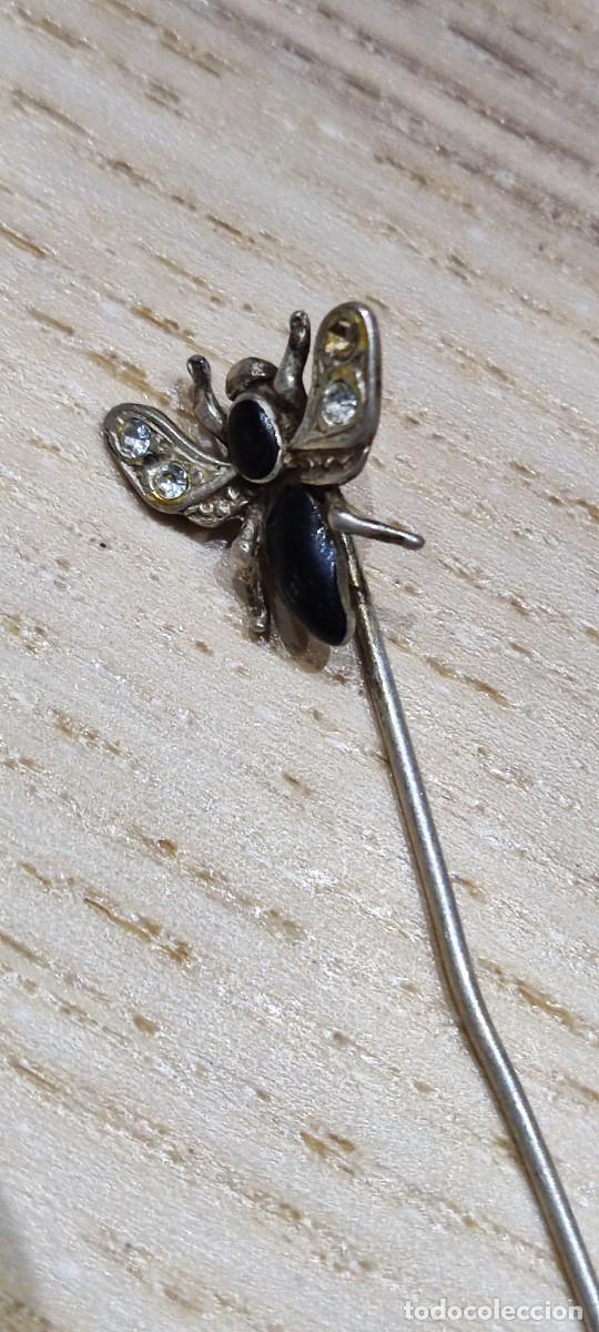 Joyeria: Antiguo broche o prendedor en plata representando una mosca, abeja... - Foto 1