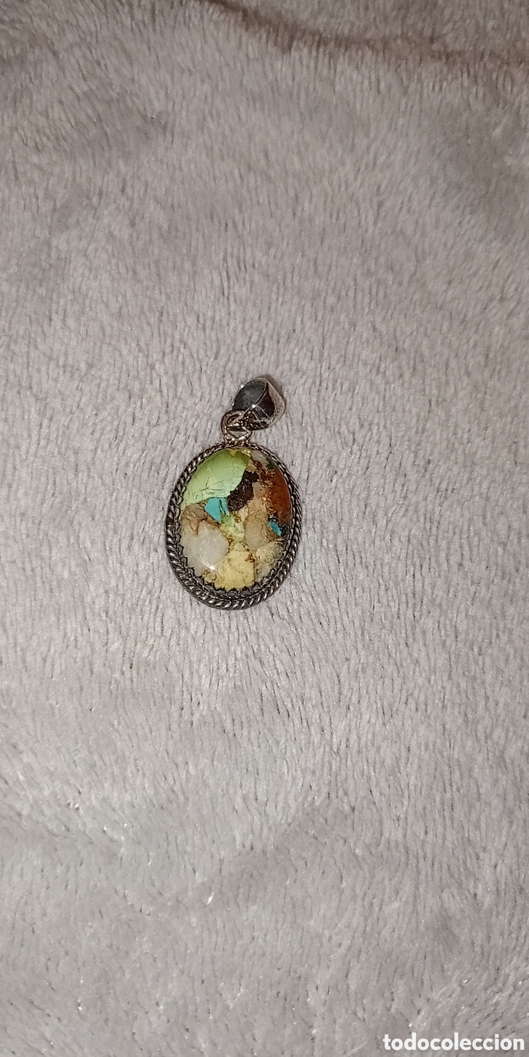 Joyeria: Colgante de plata de ley con turquesa - Foto 1